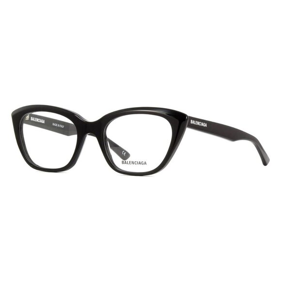 New Authentic  BALENCIAGA Black Cat Eye BB0219 001 Glasses Women - Picture 1 of 4